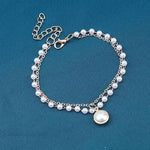 Load image into Gallery viewer, Layered Pearl Hand Chain Bracelet