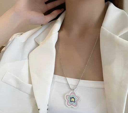 Transparent Flower Shape Necklace For Women & Gilrs - My Store